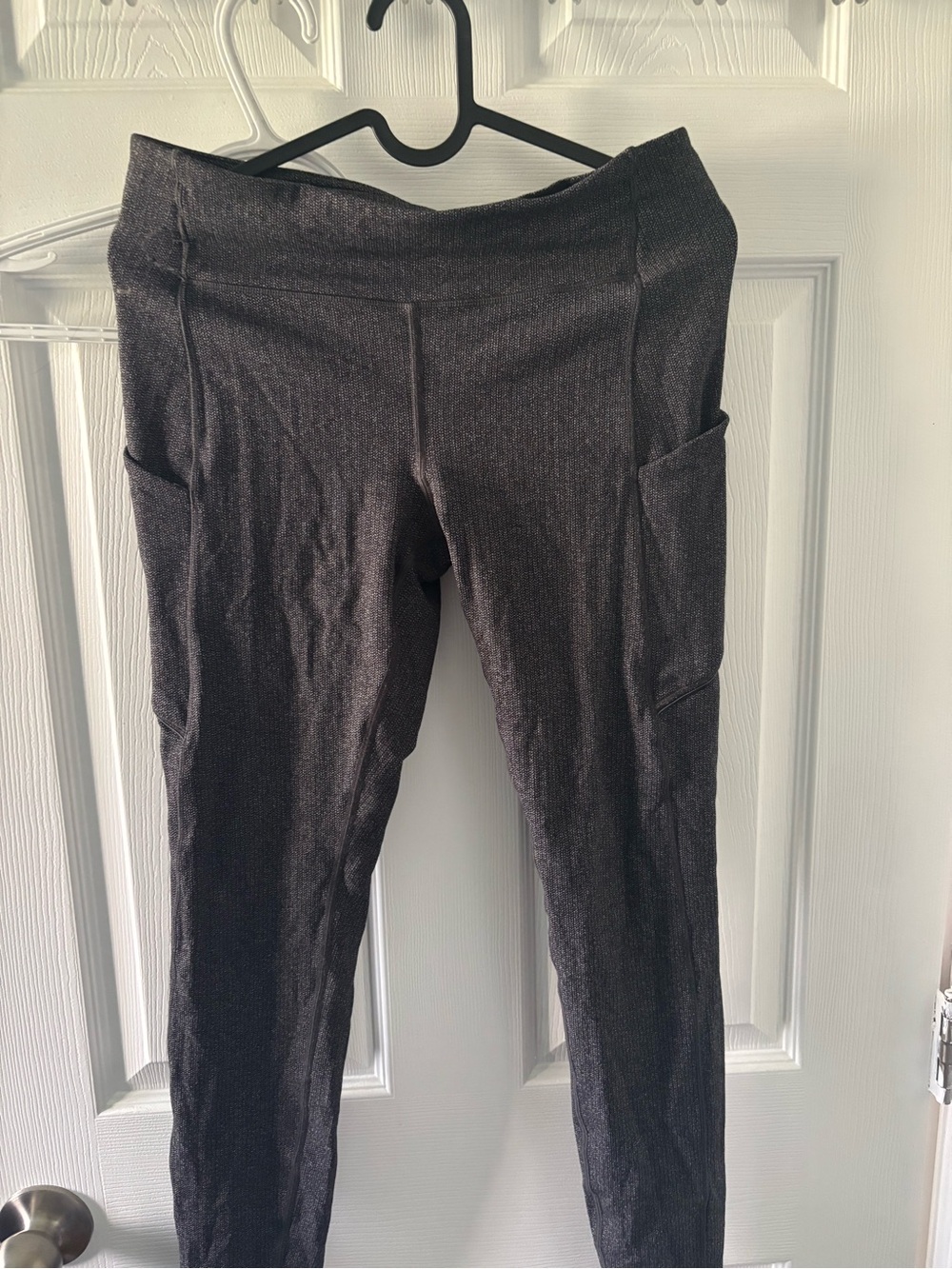 lululemon athletica Black Heather High-Rise Leggings with Side Pockets